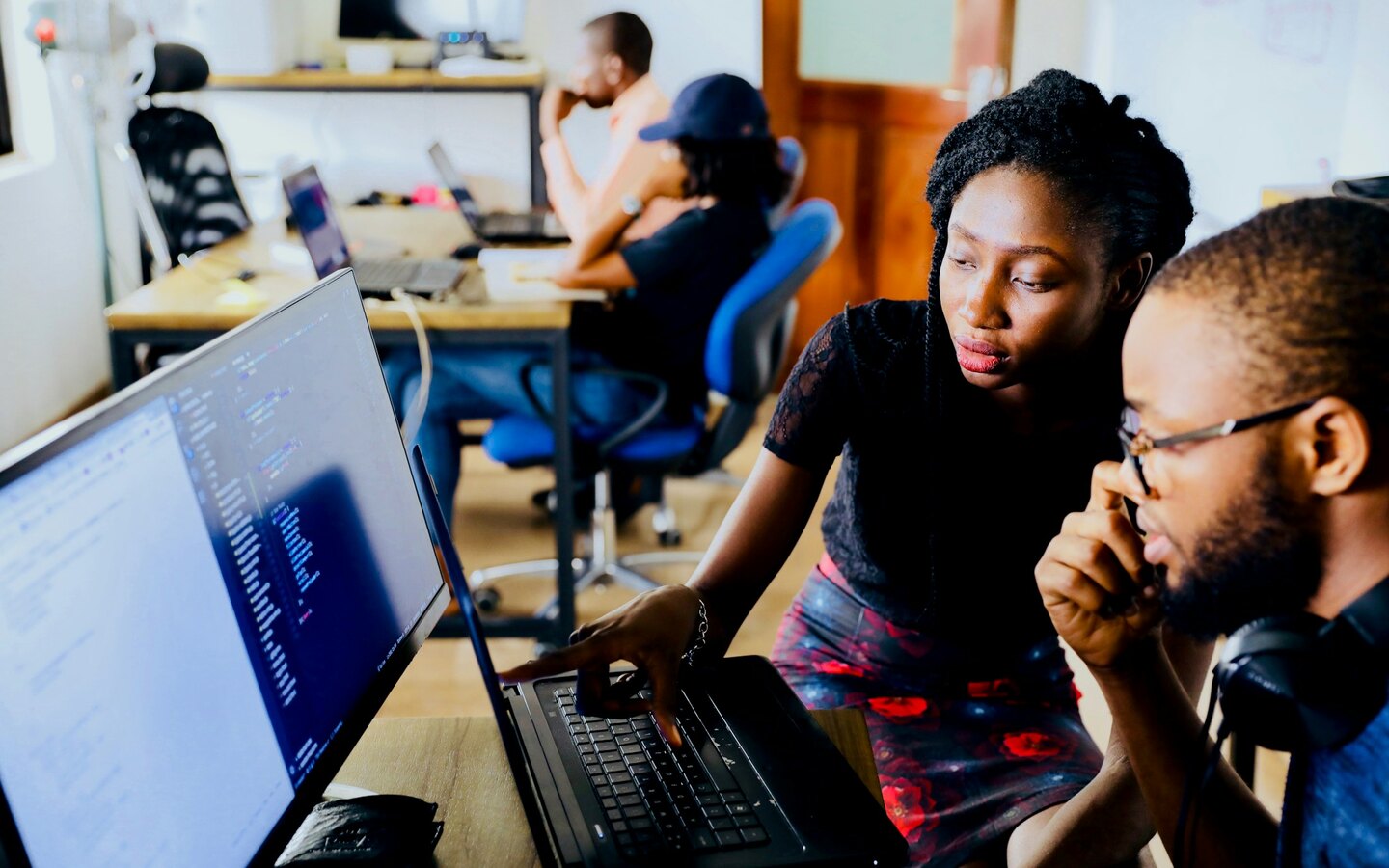 Students in a classroom